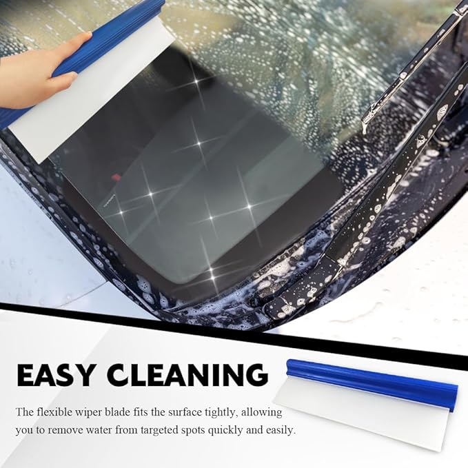 Silicone Water Blade Squeegee, Car Squeegee, 12 Inch Silicone T-Bar Water Blade, Universal Car Accessories Quick Drying Flexible Squeegees Wiper for Auto Window Mirror Glass Shower Door