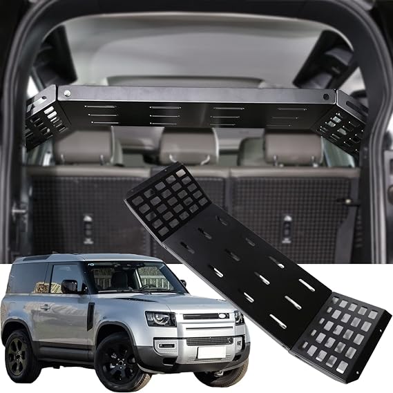 Car Trunk Shelf Cargo Storage Organizer Compatible with Defender 110 2020-2026，Aluminum Alloy Trunk Cargo Rack Luggage S