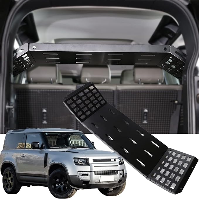 Car Trunk Shelf Cargo Storage Organizer Compatible with Defender 110 2020-2026，Aluminum Alloy Trunk Cargo Rack Luggage S
