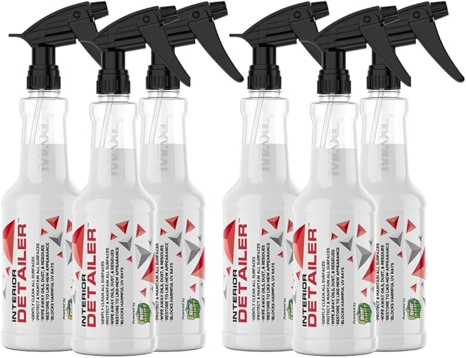 MAXL® Interior Car Cleaner Detailer Spray with NeverDust® Technology Formula (20oz, 6 Pack) - Repels Dust, Wipes Oil, Residue with Matte Finish for Leather, Dash, Trim & Screens - Safe on All Surfaces