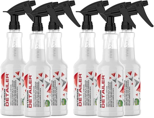 MAXL® Interior Car Cleaner Detailer Spray with NeverDust® Technology Formula (20oz, 6 Pack) - Repels Dust, Wipes Oil, Residue with Matte Finish for Leather, Dash, Trim & Screens - Safe on All Surfaces