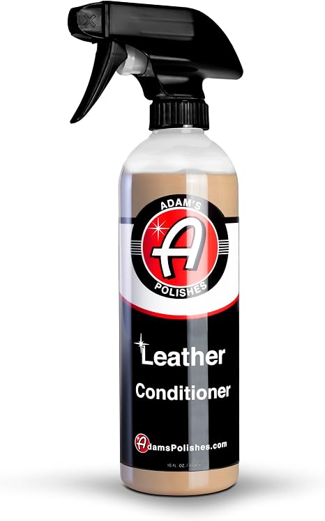 Adam's Polishes Leather Conditioner 16oz - Conditions Leather, Vinyl, and Plastic Interior Surfaces - Contains Premium U