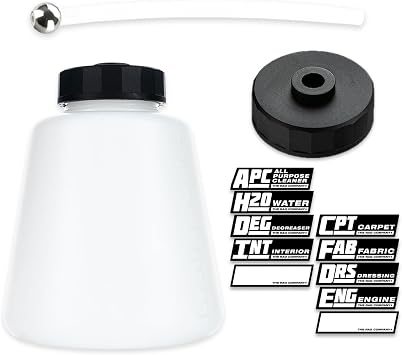 The Rag Company - ULTRA Air Tool Bottle Kit - High-Impact Replacement/Storage Bottle; Lid with Seal; Weighted Silicone P