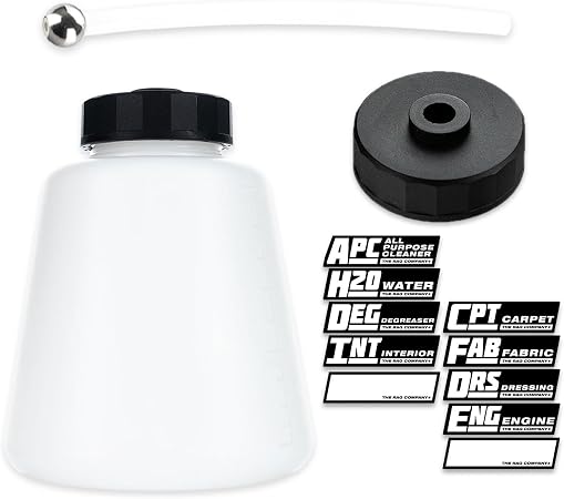 The Rag Company - ULTRA Air Tool Bottle Kit - High-Impact Replacement/Storage Bottle; Lid with Seal; Weighted Silicone P