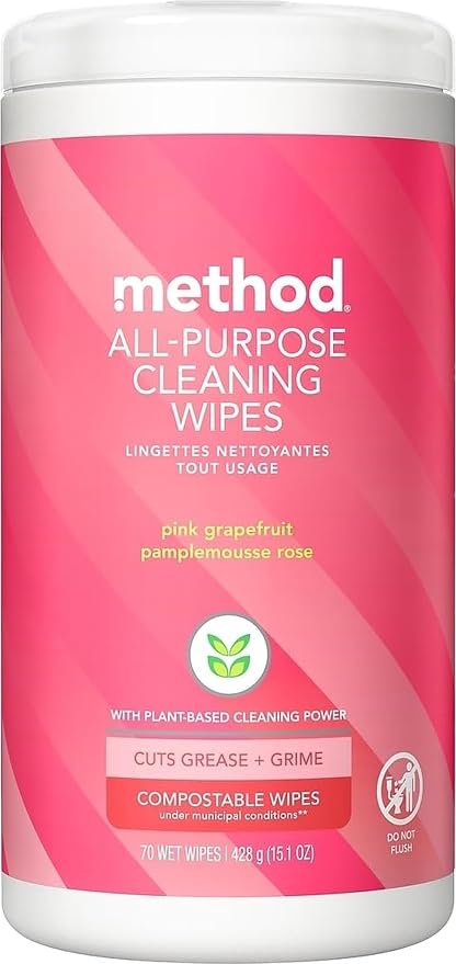 method All-Purpose Cleaning Wipes, Pink Grapefruit, 70 Count