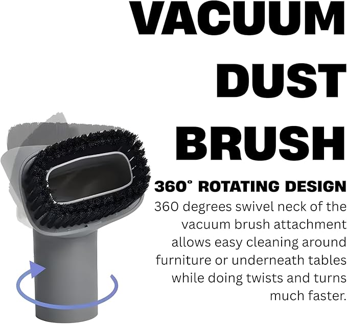 For Shark Vacuum Dust Brush with Adapter Kit – Compatible with Shark Navigator Rotator NV360 NV351 NV350, NV500 NV501 HV300 HV301 HV371 HV372 – Vacuum Attachments & Accessories