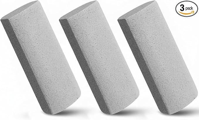 Abbylike 3 Pcs Pet Hair Remover Pumice Stone Reusable Portable Dog Cat Hair Removal Tool Scraper for Carpet,Couch, Bedding, Car Upholstery, Furniture Cleaning (5.3 x 2 x 1.4 Inch,Gray)