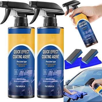 Quick Effect Car Coating Spray Agent, Car Cleaning Kit (2 Pcs, 1)