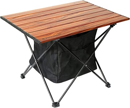 ROCK CLOUD Portable Camping Table Ultralight Aluminum Camp Table with Storage Bag Folding Beach Table for Camping Hiking