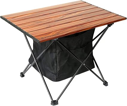 ROCK CLOUD Portable Camping Table Ultralight Aluminum Camp Table with Storage Bag Folding Beach Table for Camping Hiking