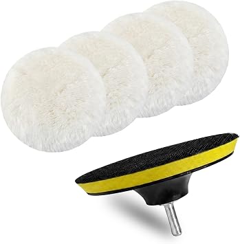 Polishing Buffing Pad, Hook & Loop Backing Buffing Wheel Kit (5 Inch)