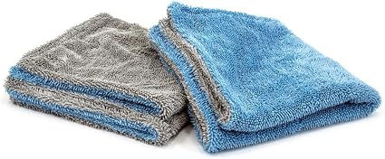Autofiber Dreadnought Jr. Microfiber Towel, Superior Absorbency for Drying Cars, Trucks, and SUVs, Double-Twist Pile, On
