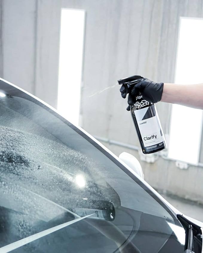 CARPRO Clarify Streak Free Car Window Cleaner Removes Oils, Fingerprints & Dirt - Safe to Use on Ceramic Coatings, Interior and Exterior Glass - Liter (34oz)
