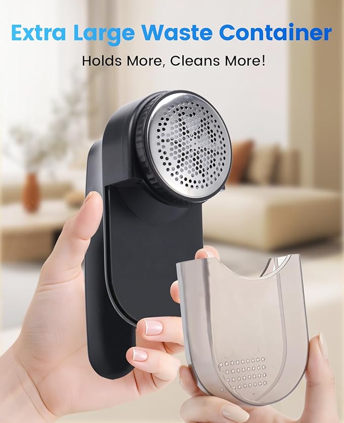 Killrose Fabric Shaver for Clothing，Rechargeable Lint Shaver with 2.7in Large Shaving Head, 6-Leaf Blades & LED Display,2-Speed Sweater Shavers to Remove Pilling from Clothes, Furniture, Sofa, Blanket