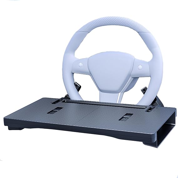 Car Steering Wheel Tray Table & Seat Gap Filler Organizer 2-in-1 Foldable Adjustable Car Food Tray Laptop Desk for Drive