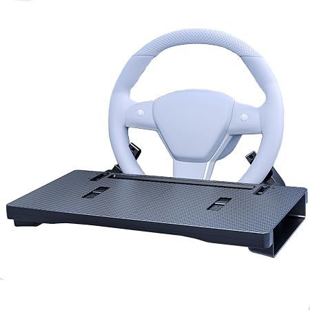 Car Steering Wheel Tray Table & Seat Gap Filler Organizer 2-in-1 Foldable Adjustable Car Food Tray Laptop Desk for Drive