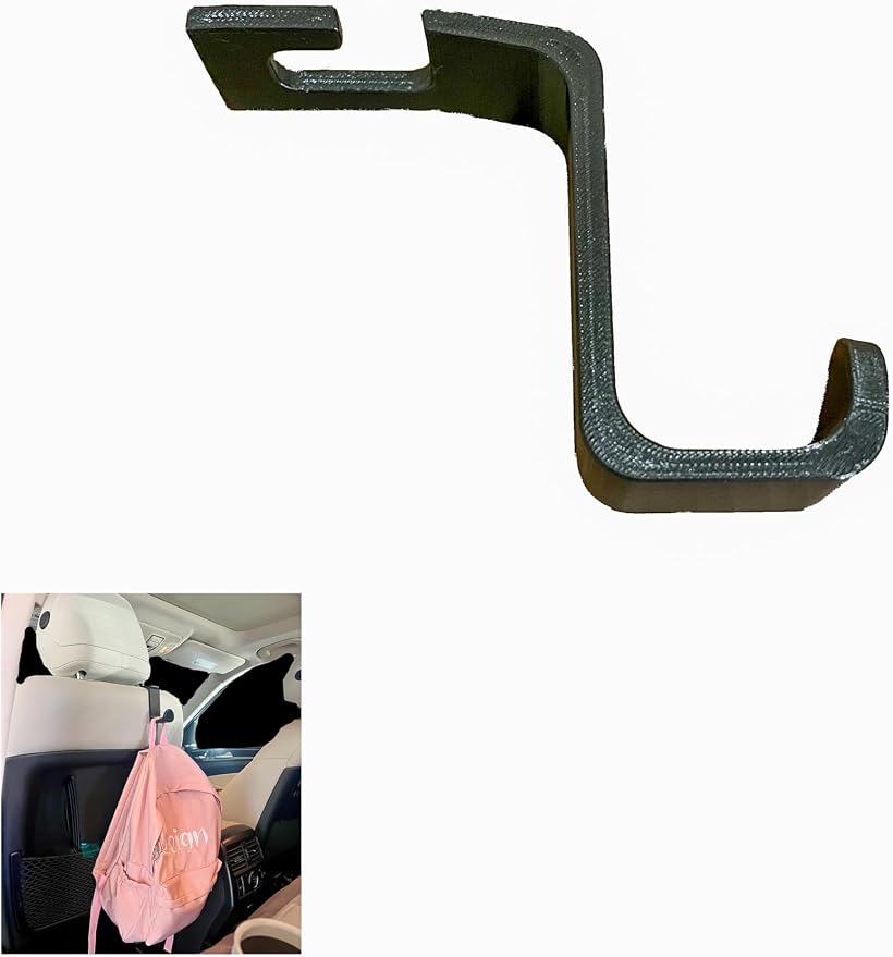 Vehicle Purse Holder, Utility Car Headrest Hook Made USA! Car Hooks for Purses and Bags,Hard Hat Holder for Truck Seat S