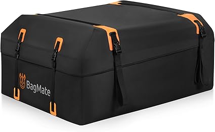 Car Roof Bag - Car Rooftop Cargo Carrier Bag – 19 Cubic Ft Waterproof Roof Rack Cargo Carrier, Includes Anti-Slip Mat, 4