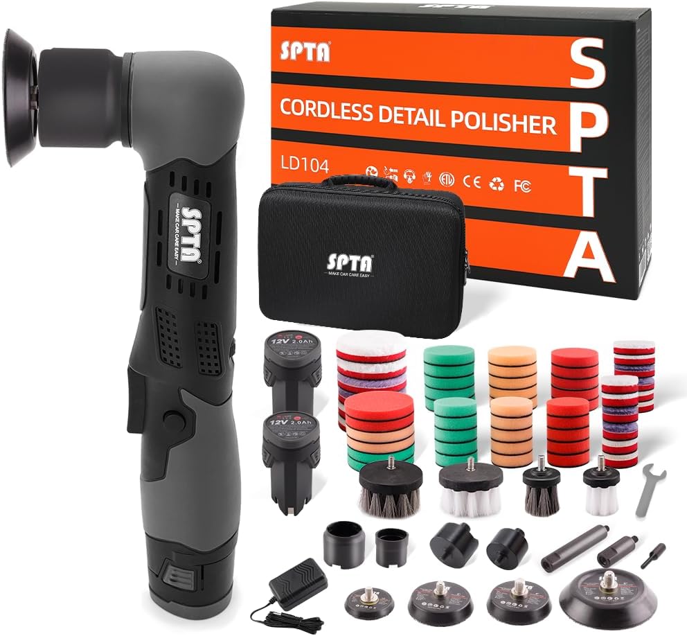 Cordless Mini Polisher, 12V Cordless Multi Polisher, Micro Cordless Scratches Killer Car Polisher RO/DA Mini Auto Machine Sets With Polishing Pad And Wool Pads for polishing, Sanding and Cleaning