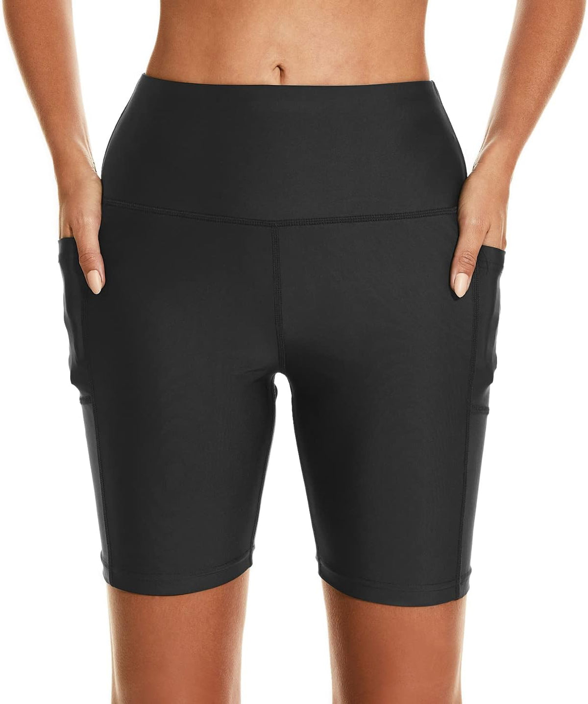 Women's 3''/5''/7''/9''/12'' Swim Board Shorts UPF50+ High Waisted Quick Dry Swimsuit Bottoms with Pockets Liner