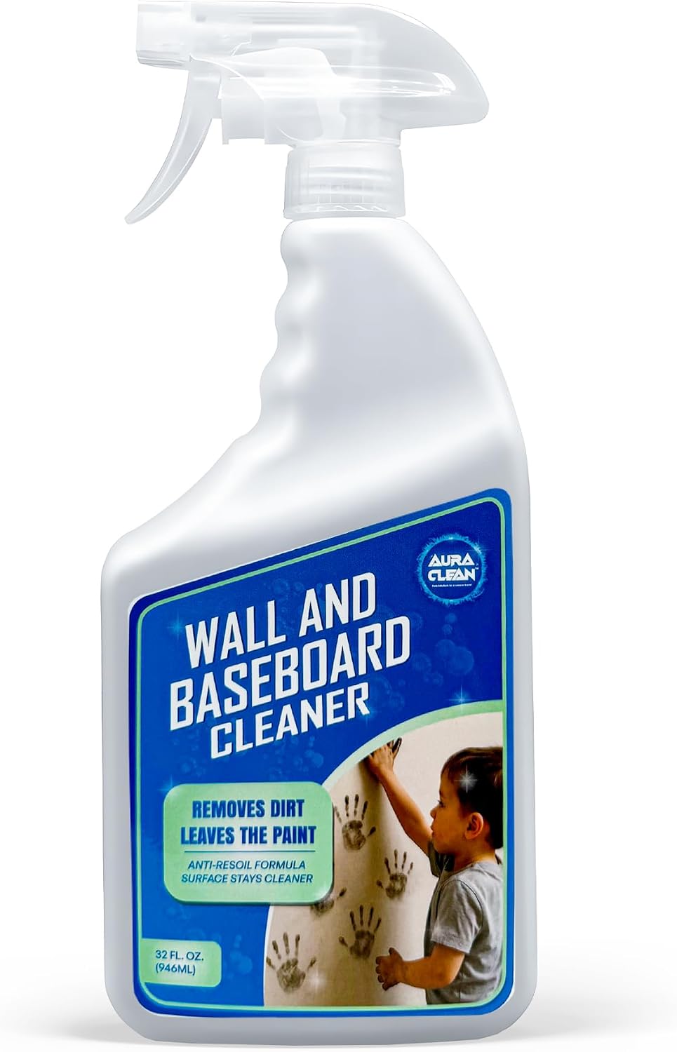 Wall & Baseboard Cleaner - Non-Toxic, Kid & Pet Safe, USA Made