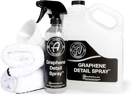 Adam’s Graphene Detail Spray Refill Kit - Extends Protection of Waxes, Sealants, & Coatings | Quick, Waterless Detailer 