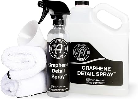 Adam’s Graphene Detail Spray Refill Kit - Extends Protection of Waxes, Sealants, & Coatings | Quick, Waterless Detailer 