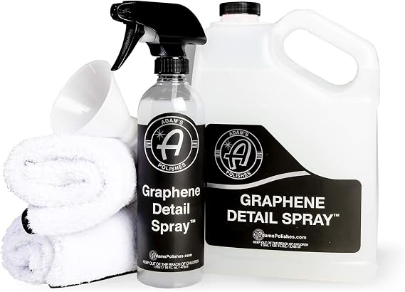 Adam’s Graphene Detail Spray Refill Kit - Extends Protection of Waxes, Sealants, & Coatings | Quick, Waterless Detailer 