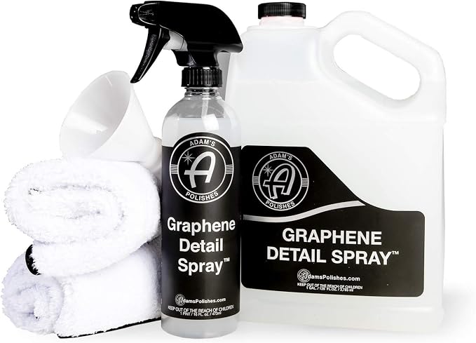 Adam’s Graphene Detail Spray Refill Kit - Extends Protection of Waxes, Sealants, & Coatings | Quick, Waterless Detailer 