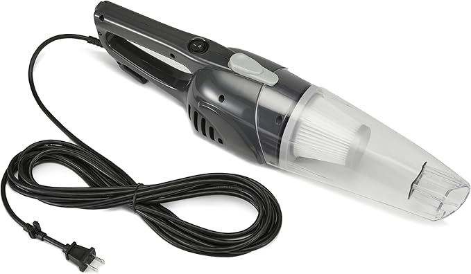 Amazon Basics 2-in-1 Corded Stick Vacuum Cleaner, Converts to Handheld, Lightweight (3.9 LBS), with Washable Filter, Crevice Tools, 0.5L Dust Cup, Self-Standing, 19.7-Ft Cord, 300W, Black