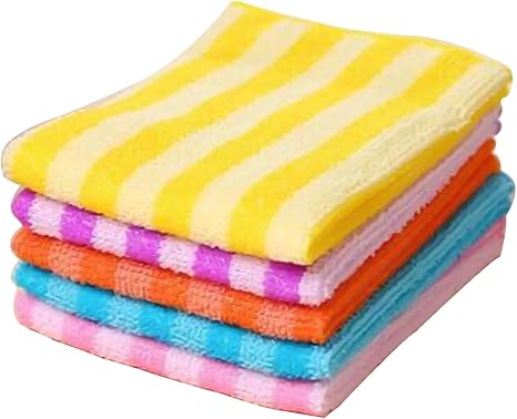 Microfiber Cleaning Cloth,5PK,11.8"x11.8",Ultra Soft Highly Absorbent Kitchen Towels Set,Reusable Streak-Free Lint-Free 