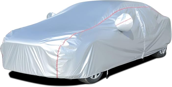 Tecoom Hard Shell Oxford Material Door Shape Zipper Design Waterproof UV-Proof Windproof Car Cover for All Weather Indoo
