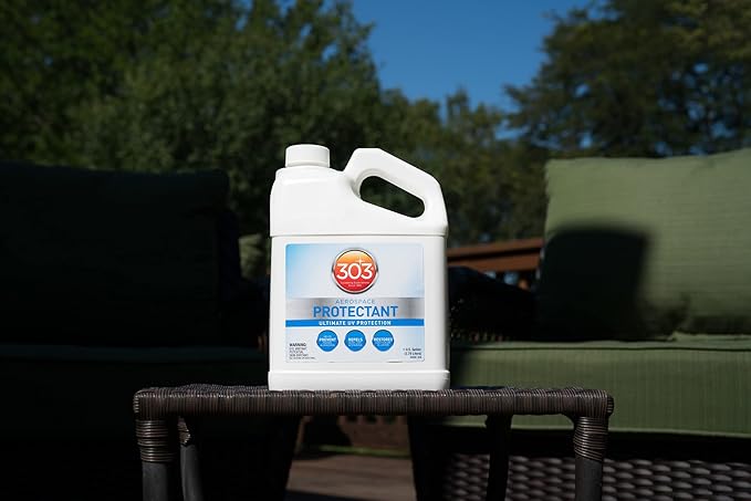303 Products Aerospace Protectant Spray, UV Protection for Outdoor Surfaces – Protects Vinyl, Plastic & Rubber, Repels Dust & Dirt, Matte Finish, 1 Gallon