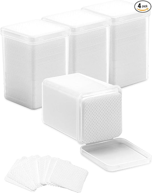 TEOYALL Lint Free Nail Wipes, 800 PCS Non-Woven Fabric Nail Cleaning Pads White Lash Extensions Glue Cleaning Wipes Nail Salon Supplies