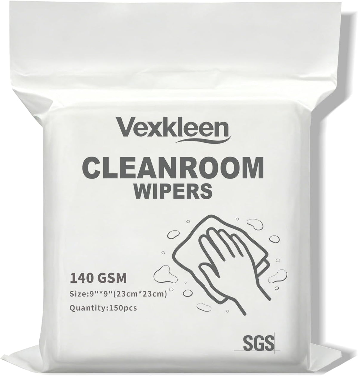 9" x 9" Durable & Absorbent Cleanroom Wipe (150 Pcs, 140GSM)