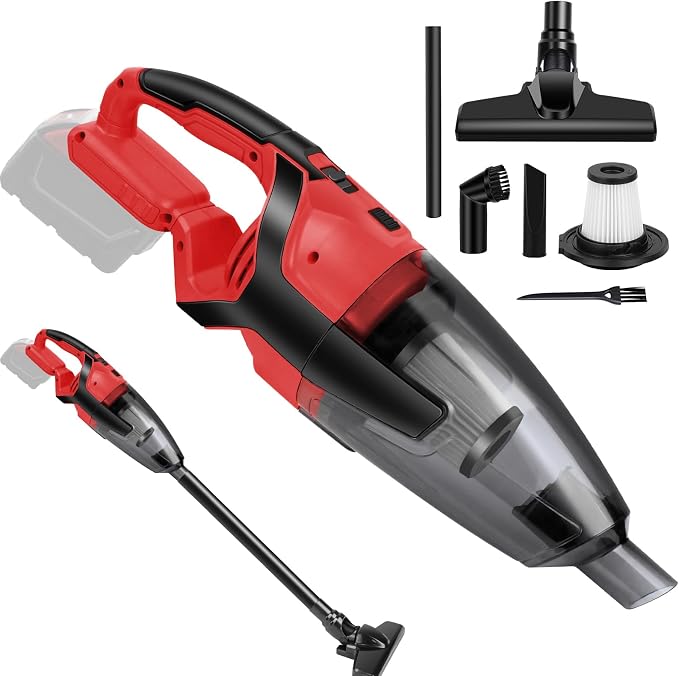 120W Cordless Vacuum Cleaner Compatible with Milwaukee 18V Battery (No Battery), Handheld Vacuum for Home, Boat, Worksho