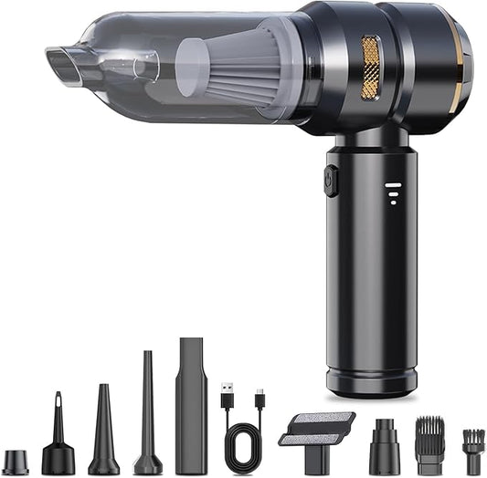 car Vacuum Cleaner 12v 16000pa high Power 4 in 1 Compressed air Duster& air Blower &Pump Hand held vacuums Cordless with brushless Motor for car Home Office
