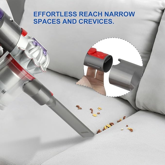 LANMU Crevice Tool Compatible with Dyson V15 V12 V11 V10 V9 V8 V7 Gen5 Outsize Vacuum Cleaner, Vacuum Attachment Replacement Parts for Cleaning Hard-to-reach Areas