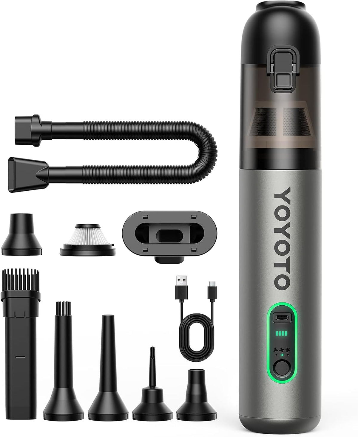 Car Vacuum Rechargeable 21000Pa Powerful Suction Handheld Vacuum Cordless
