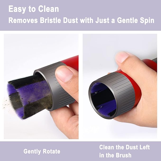 Traceless Scratch-Free Dusting Brush Compatible with Dyson V7, V8, V10, V11, V12, V15 Gen5 detect and Gen5 outsize Vacuum Cleaners Features handy self-cleaning soft bristles, Soft Bristle Dust Brush