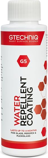 Gtechniq G5 Windshield Water Repellent Coating on Glass & Perspex 3.4 fl oz