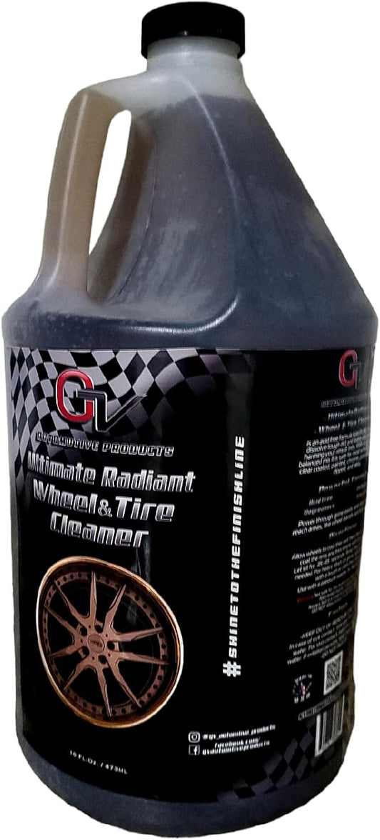 Ultimate Radiant Wheel Cleaner, Professional Grade Non-Acid Car Rim and Brake Dust Cleaner, Safe for Chrome, 3-Piece Wheels, High Shine Wheel & Rim Detail Spray, Made in USA, 1 Gallon