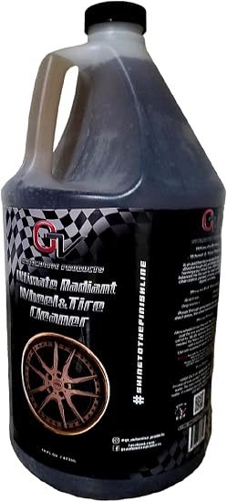 Ultimate Radiant Wheel Cleaner, Professional Grade Non-Acid Car Rim and Brake Dust Cleaner, Safe for Chrome, 3-Piece Whe