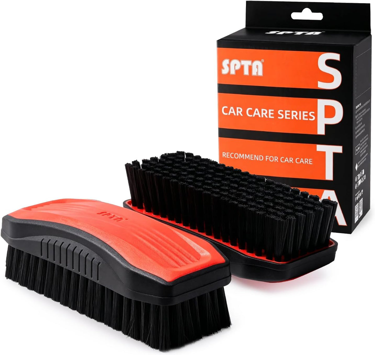 Carpet Cleaning Brush, 2Pcs Universal Leather & Upholstery Brush,Durable Nylon Bristles for Car Detailing,Ideal for Cleaning Seats, Carpets & Interior Surfaces,Gentle,Effective Detailing Tool
