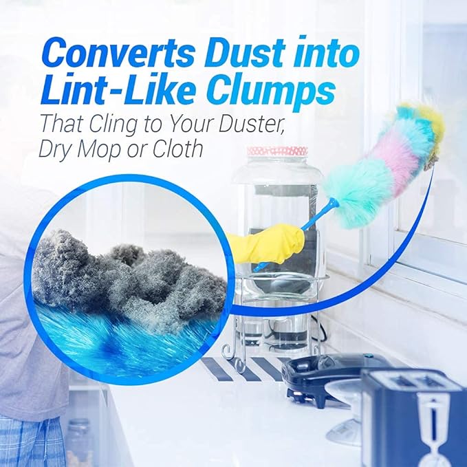 Fuller Brush Duster Spray -15.5 oz Multi Surface Dust Removing Sprayer - Safe Household Cleaning for Floors, Furniture, Blinds & Car Interiors (Pack of 6)