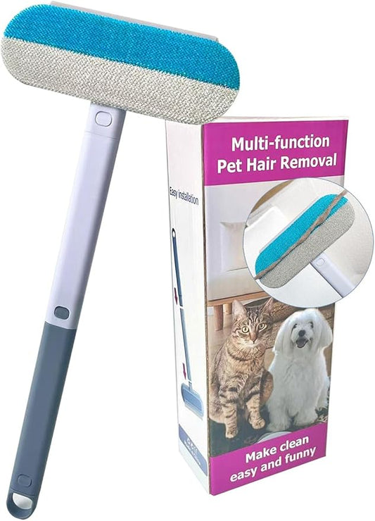 Pet Hair Remover for Furniture, Reusable 17-Inch Multifunctional Cat and Dog Hair Removal Tool for Couch, Carpet, Bedding, Car Seats