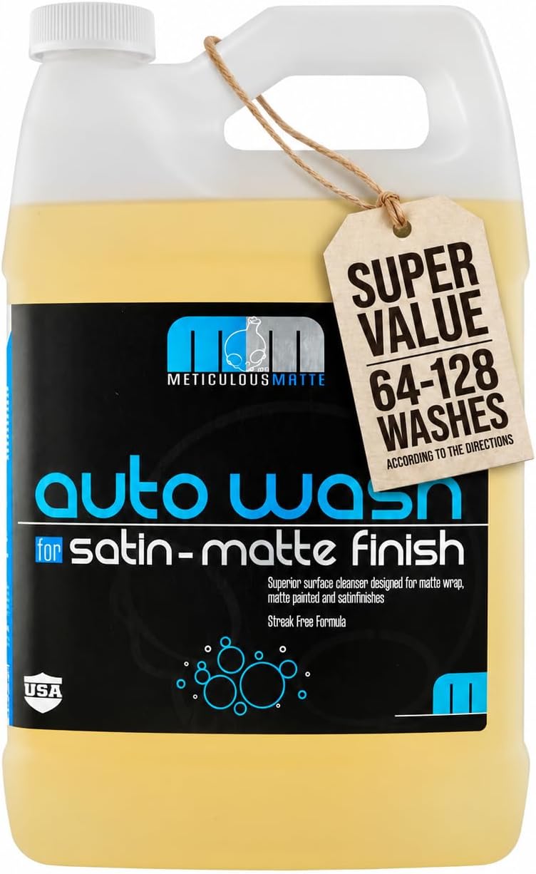 Meticulous Matte Foaming Car Wash Soap, Bubble Gum, 1 Gallon