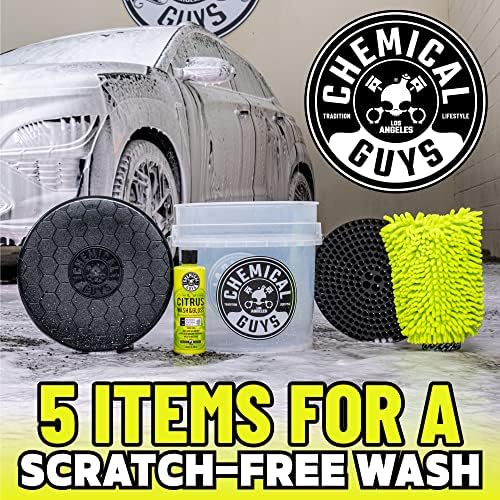 Ultimate Car Wash Bucket Kit, Dirt Trap, Mitt, Soap & Lid