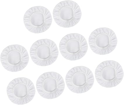 10pcs 9-10 Inch White Soft Mircrofiber Car Wax Polishing Bonnet Buffing Pad Washable Covers Polisher Waxing Tools 9" 10"