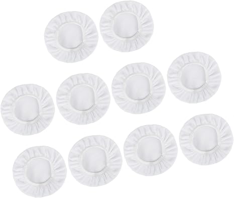 10pcs 9-10 Inch White Soft Mircrofiber Car Wax Polishing Bonnet Buffing Pad Washable Covers Polisher Waxing Tools 9" 10"